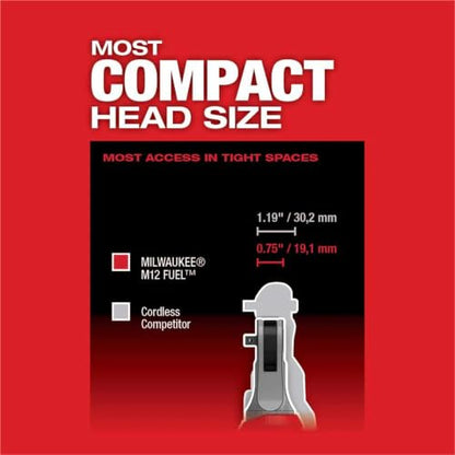 Milwaukee 2566-20 M12 FUEL Brushless Lithium-Ion 1/4 in. Cordless High Speed Ratchet (Tool Only)