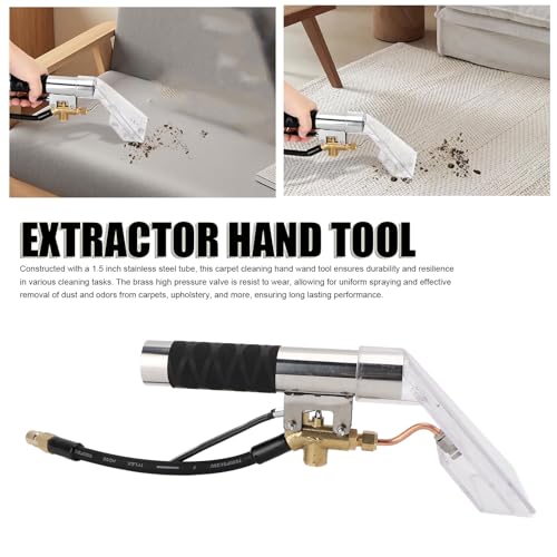 CHICIRIS Carpet Cleaner Machine, Extractor Hand Tool Stainless Steel Multifunctional High Efficiency Portable Carpet Cleaning Extractor Hand Wand for Car