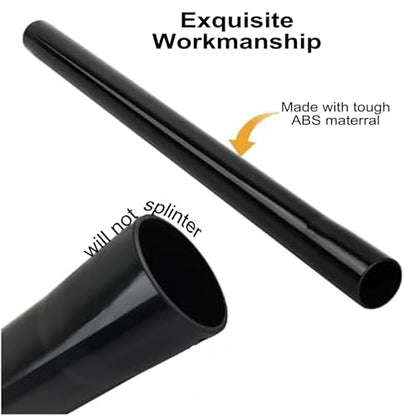 3 PCS Vacuum Extension Wands 1 1/4 inch & 1 3/8 inch Vacuum Accessories 1.25 Inch Extension Wands Attachments 15" Black Smooth Finish Plastic Wand Vacuum Pipe Tubes for Shop Vac Wet/Dry Vacuums