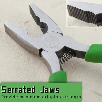 SPEEDWOX Mini Lineman's Pliers with Cutter, Serrated Jaw for Jewelry Craft | Multi Use Combination Pliers, Thin Side Cutters, Micro Fine Precision Tips, Wire Cutting & Gripping, for Beading, Hobby, DIY - style: Lineman's Clamp