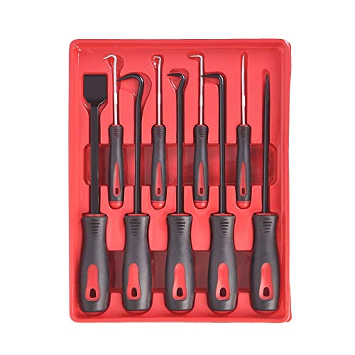 WINTOOLS 9-Piece Scraper Hook and Pick Tool Set Car Removal Tool O Rings Seals Rubber