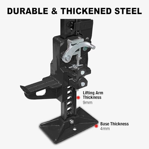 Big RED ATR6501BR Torin 48" Ratcheting Off Road Utility Farm Jack: 3 Ton (6,000 lb) Capacity, Black - size: 48 inch Black