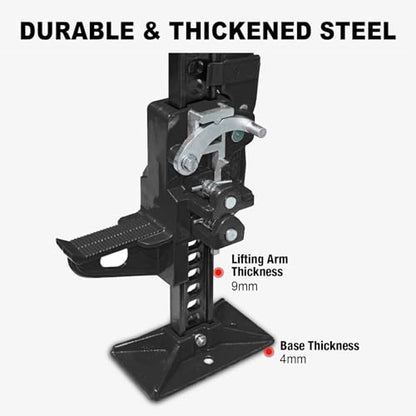 Big RED ATR6501BR Torin 48" Ratcheting Off Road Utility Farm Jack: 3 Ton (6,000 lb) Capacity, Black - size: 48 inch Black