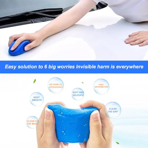 2PCS Car Clay Bar, Auto Detailing Magic Clay Bar Cleaner, Premium Grade Clay Bars, Auto Clean Wash Bars with Washing and Adsorption Capacity, Car Accessories Clay Bar for Cleaning Car (2PCS)