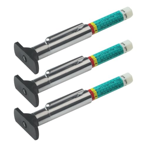 3pcs Tire Tread Depth Gauge Tool for Car Maintenance, High Precision and Portable Stainless Steel and Abs Design, Accurate Measurement for Vehicle Tire Safety