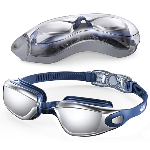 Aegend Swim Goggles, Swimming Goggles No Leaking Full Protect Adult Youth - color: Sliver Blue