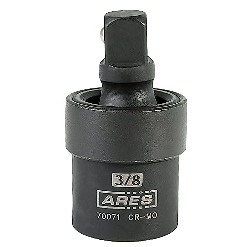 ARES 70071-3/8-inch Drive Impact Universal Joint - Chrome Moly Flexible U-Joint Socket Accesses Hard to Reach Fasteners and Meets ANSI/ASME Specifications - size: 3/8-Inch Standard