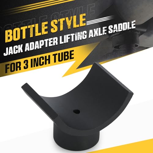 PTNHZ Steel Bottle Style Jack Adapter Lifting Axle Saddle for 3 inch Tube Black - size: 3"