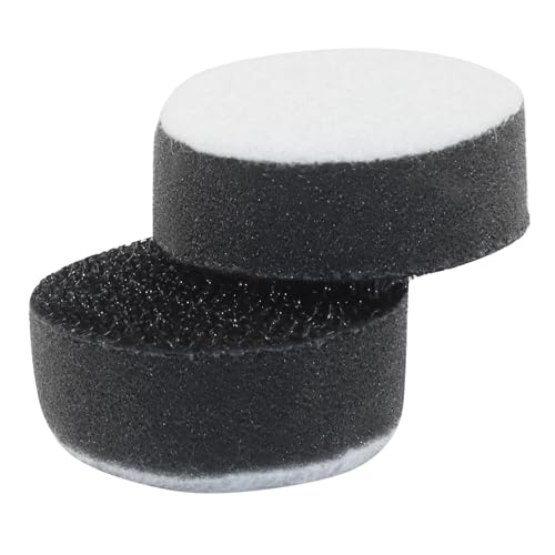 6 Pack 1 Inch Hook and Loop Foam Buffering Pad, Black | Soft Foam, Sponge Cushion Buffer, No Hole, Backing Pad for Sanding - size: 1 Inch
