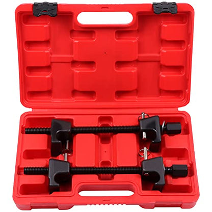 2pc Macpherson Strut Spring Compressor Tool Set with 10.5" Range, Heavy Duty Coil Spring Compressor Tools with 1/2" Square Drive, 13/16" Hex Strut Compressors for Car Truck - Black