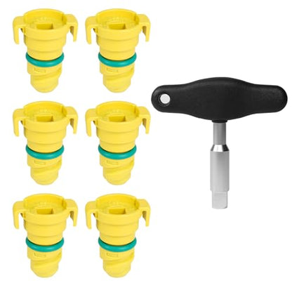 6 Pack Oil Drain Plug Compatible with Ford F-150 F150 Mustang Bronco Explorer Edge Lincoln with Removal Tool