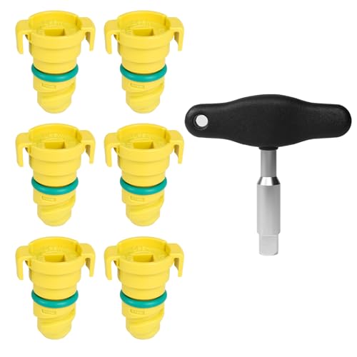 6 Pack Oil Drain Plug Compatible with Ford F-150 F150 Mustang Bronco Explorer Edge Lincoln with Removal Tool