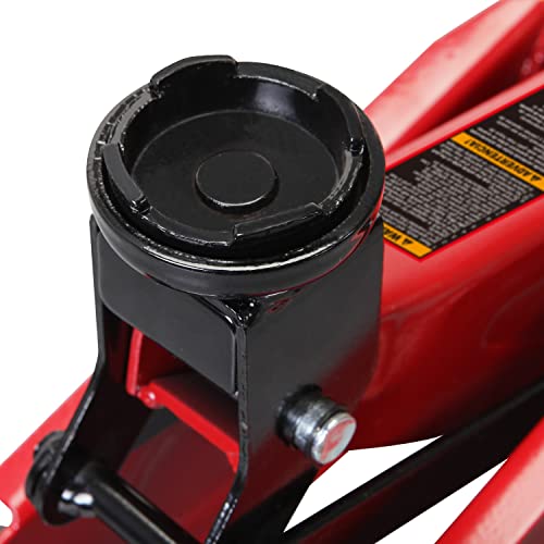 Big RED TAM820014S Torin Hydraulic Trolley Service/Floor Jack with Blow Mold Carrying Storage Case, 1.5 Ton (3,000 lb) Capacity, Red - size: 1.5 Ton (3,000 lb) with case, style: Steel