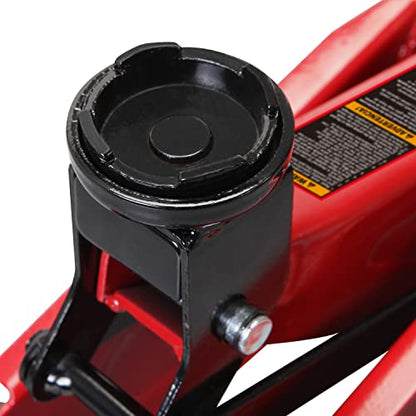 Big RED TAM820014S Torin Hydraulic Trolley Service/Floor Jack with Blow Mold Carrying Storage Case, 1.5 Ton (3,000 lb) Capacity, Red - size: 1.5 Ton (3,000 lb) with case, style: Steel