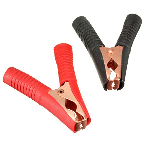 Insulated Alligator Clips Durable Heavy Duty Black & Red Boot Metal Spring Loaded Truck Car Battery Electric Test Clips Lead Probe Alligator Clamps (100A 10-PACK) - color: 100a 10-pack