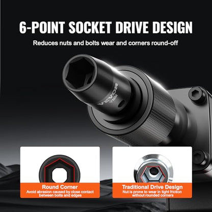 VEVOR 3/8" Drive Impact Socket Set, 14 Piece Shallow Socket Set Metric 7-20mm, 6 Point Cr-Mo Alloy Steel for Auto Repair, Easy-to-Read Size Markings, Rugged Construction, Includes Storage Case - style: 3/8" 14PCS CR-MO