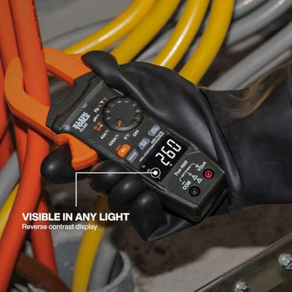 Klein Tools 80197 AC/DC Clamp Meter Kit with Magnetic Hanger, Auto-Ranging TRMS, 400 Amp, NCVT Voltage Tester, Professional Testing Kit - size: Standard Display with Magnet