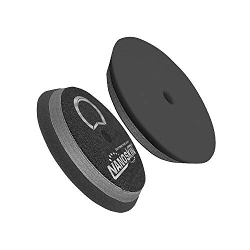 Nanoskin 7" Black HD Hybrid Foam Pad - Precision Finishing for Ultimate Shine | Essential for Final Touch | Use with 6" Backing Plate on Rotary or Dual Action Polisher | Achieve Flawless Results - color: Black Precision Finishing, size: 7 inch