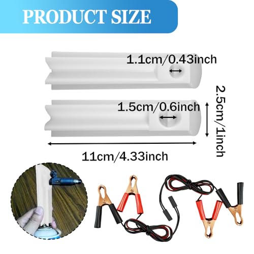 4PCS Fuel Injector Cleaner Kit, Injector Tester, Universal Fuel Injector Flush Cleaner Adapter DIY Cleaning Tool Kit with Test Lead, Car Accessories Fuel Pressure Tester for Auto Car Gas Fuel