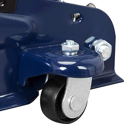 TCE AT82001U Torin Hydraulic Trolley Service/Floor Jack Combo with 2 Jack Stands, 2 Ton (4,000 lb) Capacity, Blue - size: 2 Ton