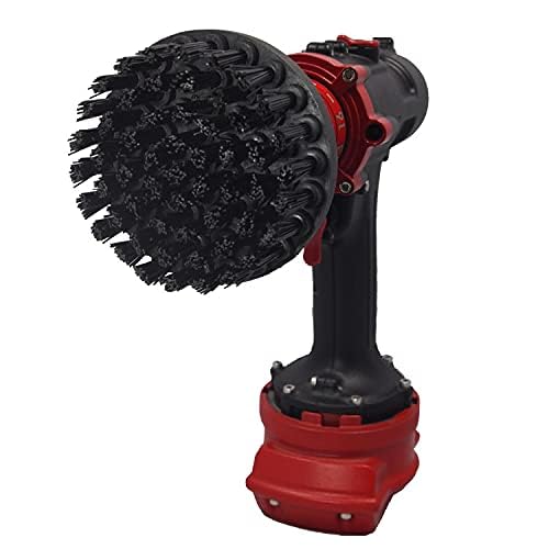 Premium Drill Brush Professional – Ultra-Stiff 4 in Black | Scratch-Free Heavy-Duty Cleaning Brush for Concrete, Brick, Stone, Metal, Masonry, Garage, BBQ Grills, Rust and Construction Tools - color: Black
