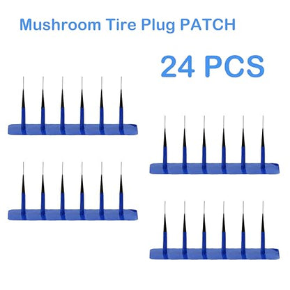 TP-112W Combination Repair Unit, Tire Repair Patch Plug 1/2" x 3 1/8" Wrapped stem 24 pcs - size: 0.47 x 3.15 24 pcs