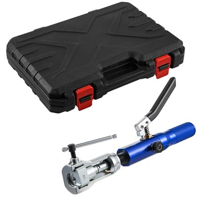 VEVOR Hydraulic Flaring Tool Kit, 45° Double Flaring Tool, Brake Repair Brake Flaring Tools for 3/16"-1/2", Brake Flare Tool with Tube Cutter and Deburrer, 32 PCS Tube Flaring Tools for Copper Lines
