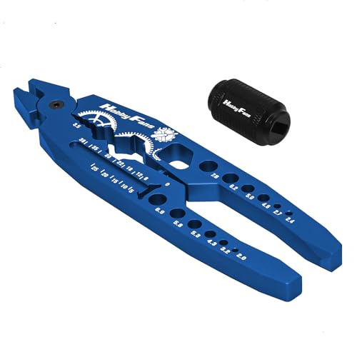 Metal Shock Absorber Pliers Rod Ball Clamp & Ball Joint Wrench Multi-Function RC Tool Combo Set for 1/8 1/10 RC Car, Blue