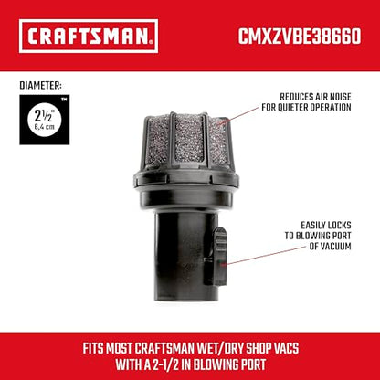 CRAFTSMAN CMXZVBE38660 2-1/2 in. Diffuser Wet Dry Shop Vacuum Attachment - size: 2-1/2-in. Diameter