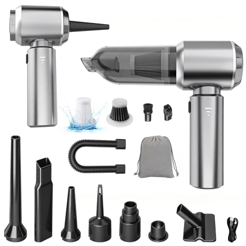 Cordless Handheld Car Vacuum, 22000PA Strong Suction Mini Vacuum, 100000 RPM Brushless Motor, 4-in-1 Portable Vacuum for Car Detailing, Pet Hair, Home, Office, Sofa, Carpet, Stairs, Couch - color: Gray Silver