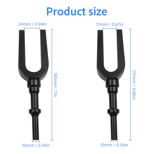 Pneumatic Separating Fork Set 17mm 24mm For Air Hammer Ball Joint Fork | Joint Separator Pickle Fork Air Hammer Breaker Bits For Air Hammer For Ball Joints Tie Rods Pitman Arms Shank Pneumatic Tool