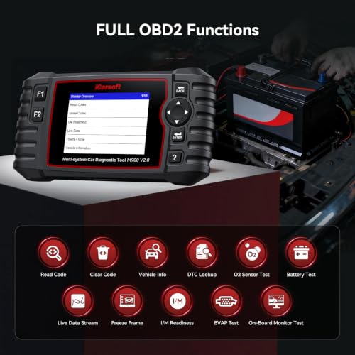 iCarsoft M900 V2.0 Full Systems Diagnostic Scan Tool for Mercedes Benz/Sprinter/Smart/Maybach from 1996–Present OBD2 Scanner Code Reader 9 Resets Battery Test CAN-FD AUTOVIN Lifetime Free Update - style: Wider Systems In-depth Scan