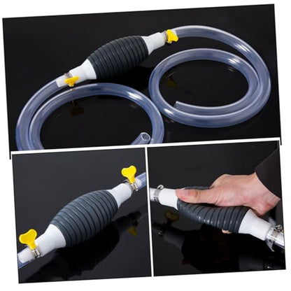 Cabilock Portable Gas Siphon Pump Kit for Fuel Transfer Manual with Hose for Automotive Use Durable Construction Easy Operation for Cars Trucks