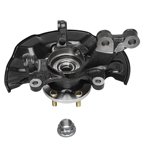 Detroit Axle - Front 4pc Steering Knuckles Kit for 14-18 Toyota Corolla, 14 Matrix, 2 Steering Knuckles & Wheel Bearing Hubs 2 Outer Tie Rod Ends 2014 2015 2016 2017 2018 Replacement - size: 4SU50414/Kit