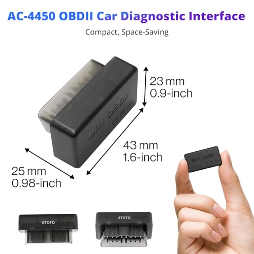 ATOTOZONE AC-4450 Bluetooth OBDII/OBD2 Car Diagnostic Scanner/Scan Tool,Car Engine Fault Code Reader，Check Engine Light,Compatible with A5,A6,S8,P9,X10,V10,P10 Series,Not for F7,P5,P8 Series
