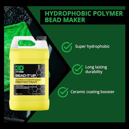 3D Bead It Up Ceramic Coating Booster Spray - Super Hydrophobic Bead Maker - Polymer Paint Protectant & Sealant 1 Gallon - size: Gallon