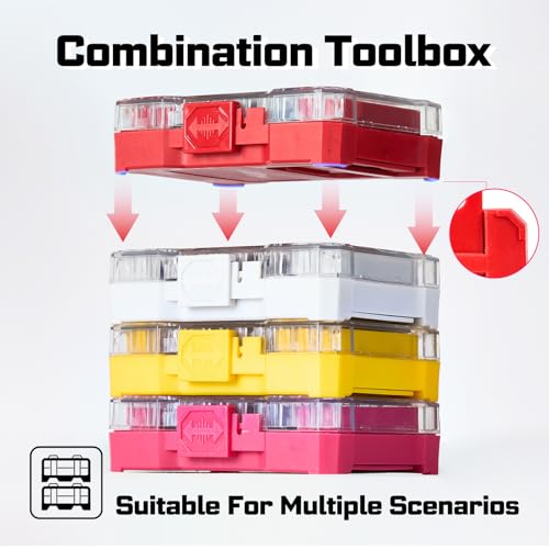 Geinxurn 40Pieces Impact Screwdriver Bits Set, Magnetic S2 Steel Phillips/Square/Torx Insert Power Bits Tips,Impact Bit Holder with Storage Box Case - style: 40pcs-Rd/Pk