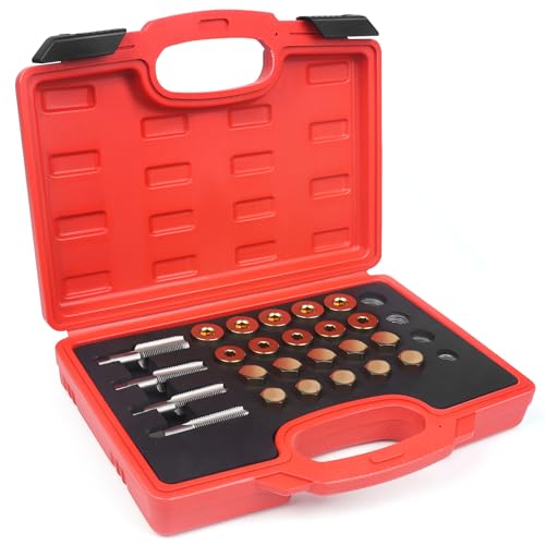 Oil Pan Drain Plug Repair, 64PCS Oil Pan Thread Repair Rethreading | Oil Repair Special Automotive Threaded Screws Drain Oil Pan Tool Kit M13 M15 - size: 64PCS