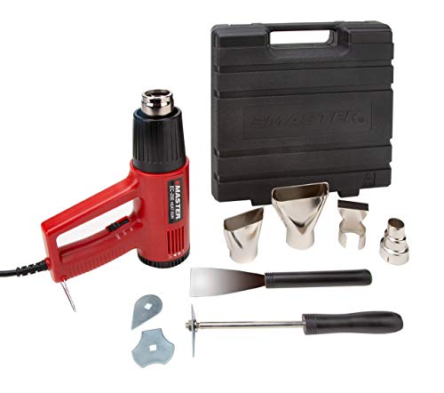 Master Appliance EC-200K Variable Temperature Heat Gun Kit, Heat Gun for Wire Connectors, Heat Gun Kit for Paint Stripping, 120V, 10 Amps, 1200W - USA Company