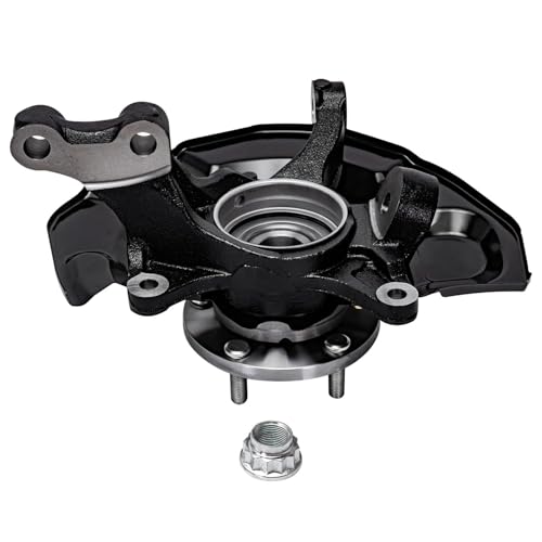 Detroit Axle - Front 4pc Steering Knuckles Kit for 07-09 Toyota Camry, 2 Steering Knuckles & Wheel Bearing Hubs 2 Outer Tie Rods 2007 2008 2009 Replacement - size: 4SU48725/Kit
