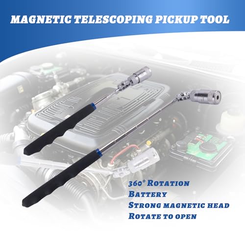 17Pcs Mechanic Tool Set Car Panel Removal Tools Pick and Hook Set | Clip Removal Tool Automotive Trim Removal Tool Magnetic Pickup Gasket Scrapers for Auto Interior Stereo Off-Road Rig Repairs