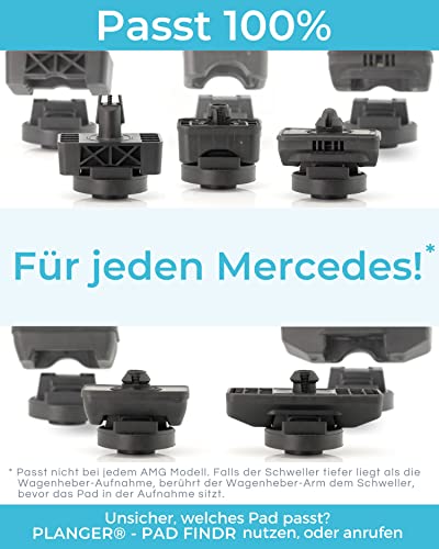 PLANGER® - Daimnd Pad - Rubber Jack Pad for Mercedes Benz (Special CAR Brands from Germany) Trolley Jack, Vehicle Lift and Axle Stand - Protects Your Car, SUV