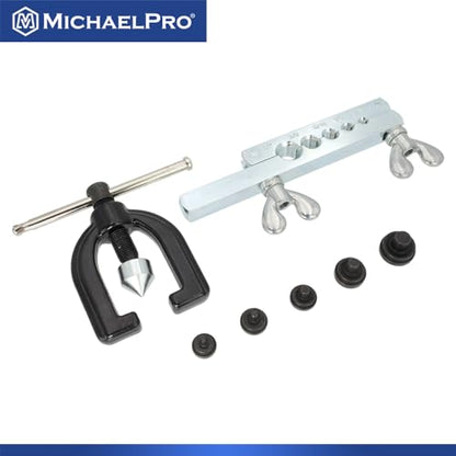 MichaelPro MP009090 Single and Double Flaring Tool Kit with Extra Adapters- Use on Aluminum, Copper, Soft Steel Brake Line and Brass Tubing
