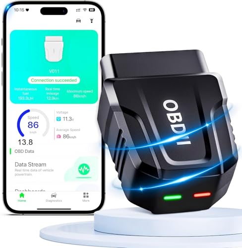 Bluetooth 5.4 V011 Car OBD2 Scanner 25K80 Diagnostic Tool Full Function OBD Home App for iOS/Android OBDII Read Code