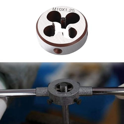 M10 x 1.25 Metric Thread Tap and Die Set, M10 x 1.25mm High-speed Steel Machine Tap Die Set Right Hand - size: M10 x 1.25mm