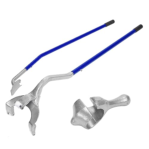 TUFFIOM Tire Mount Demount Tool Kit Steel Manual Tire Changer w/Bead Keeper, Tubeless Truck Bead Breaker, 17.5''-24'', Assembly Tool Equipped, Blue - color: Blue