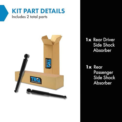 TRQ Rear Shock Absorber Set Compatible with 2004-2008 Chevrolet Malibu - style: SBA60324