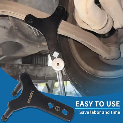 Lower Control Arm Prying Tool, Suspension Specialty Arm Lever Bushing Tool, Lower Ball Joint Pry, Control Arm Tool Suspension Arm Lever Compatible with 1/2" Drive Extension Breaker Bar - size: lower control arm tool