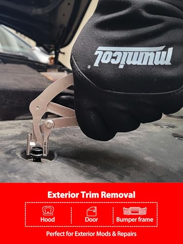 Car Clip Pliers, Clip Removal Tool, Heavy-Duty 17-4 Stainless Steel Push Pin Pliers for Automotive Plastic Rivets, Trim & Door Panel, Damage-Free Disassembly Tool for Mechanics - size: MU-CRT-01