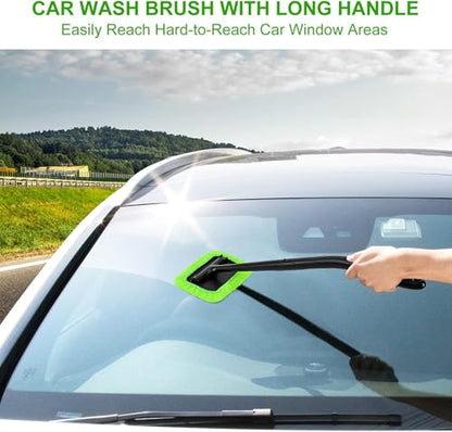 Xindell Interior Windshield Cleaner Tool – Inside Car Window Cleaning Kit with 22“ Detachable Handle, Interior Windshield Squeegee for Clear Vision, Auto Detailing Kit for Car, Home & Outdoor Windows - size: 2pack